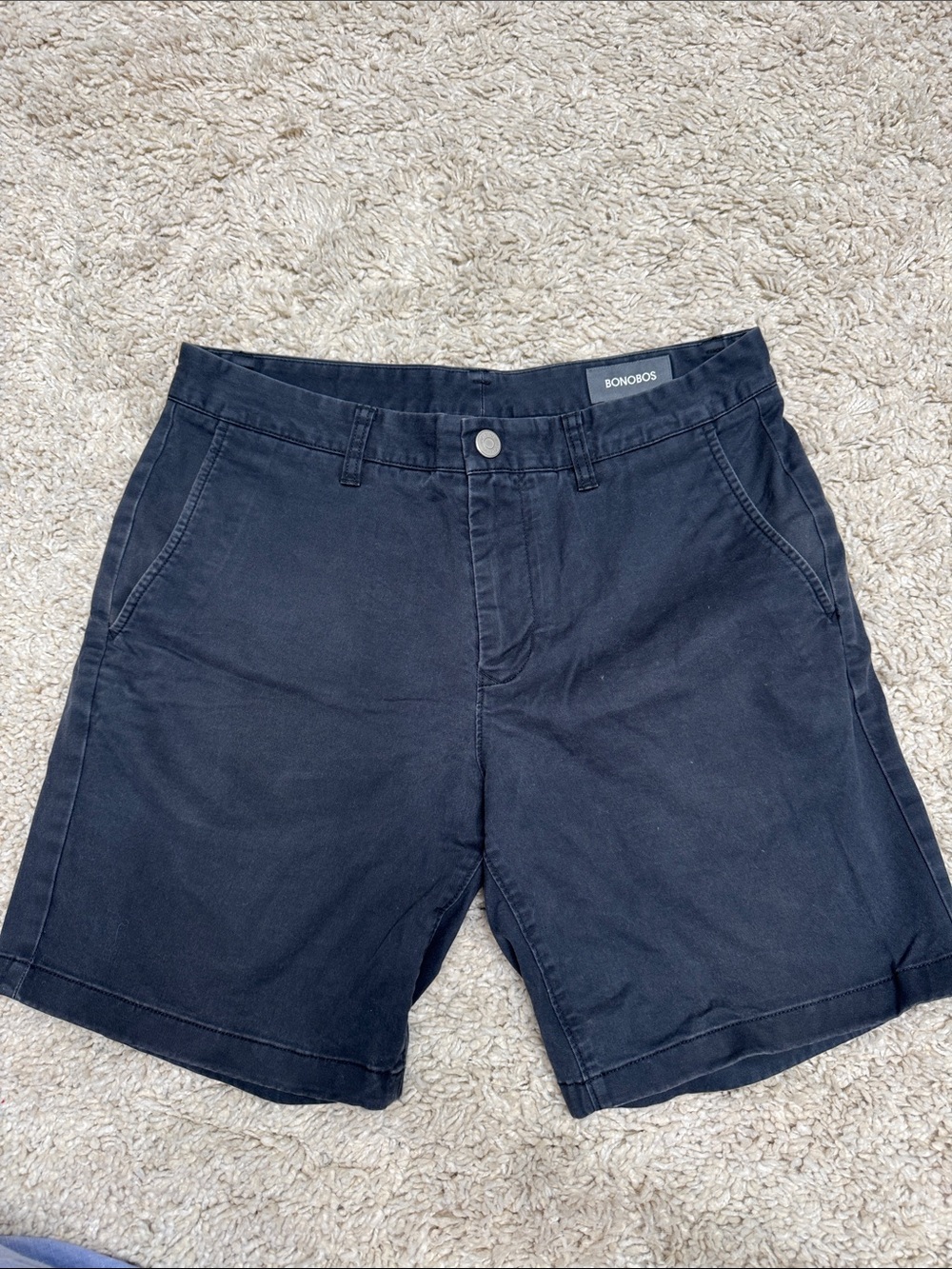 Bonobos Men's Navy Flat-Front Casual Shorts